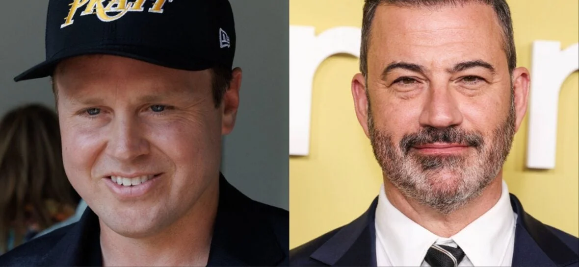 Collage of Spencer Pratt and Jimmy Kimmel