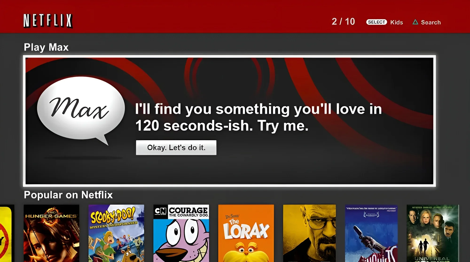 Reflecting on ‘Max’: Netflix's Early Search Feature Before AI's Rise