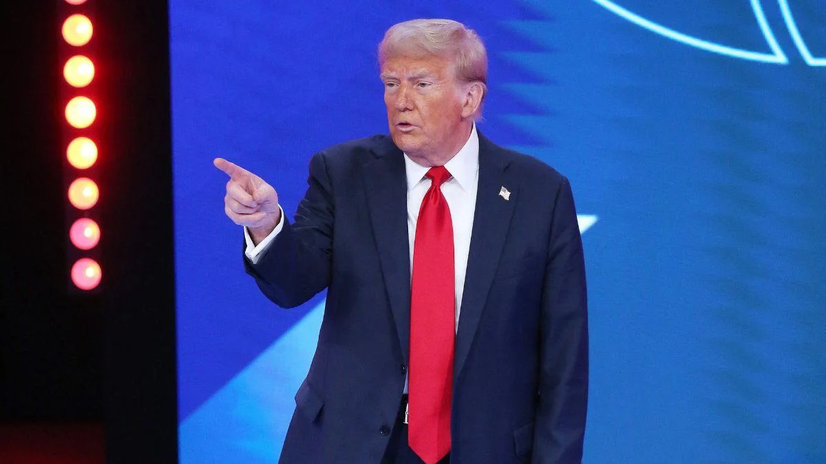 Image of Donald Trump said it was an 'honor' to speak to an AI-version of Theodore Roosevelt.