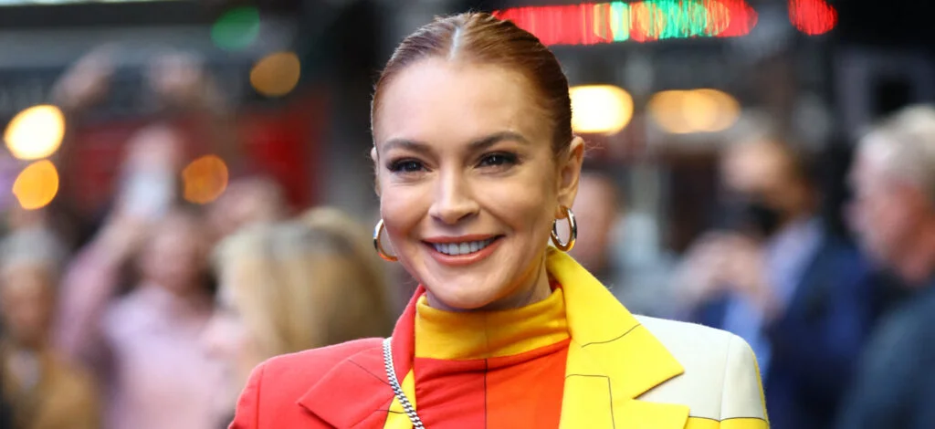 Lindsay Lohan is seen leaving Good Morning America