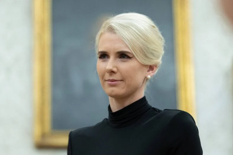 Natalie Harp, Executive Assistant to the president, during an Executive Order signing ceremony in the Oval Office of the White House in Washington, DC, USA, on Tuesday, March 31, 2026.