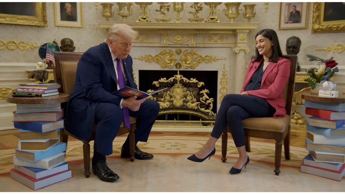 image of Trump also joked that he'd like to ride horses like Abraham Lincoln, but admitted he's seen 'too many bad things happen.'