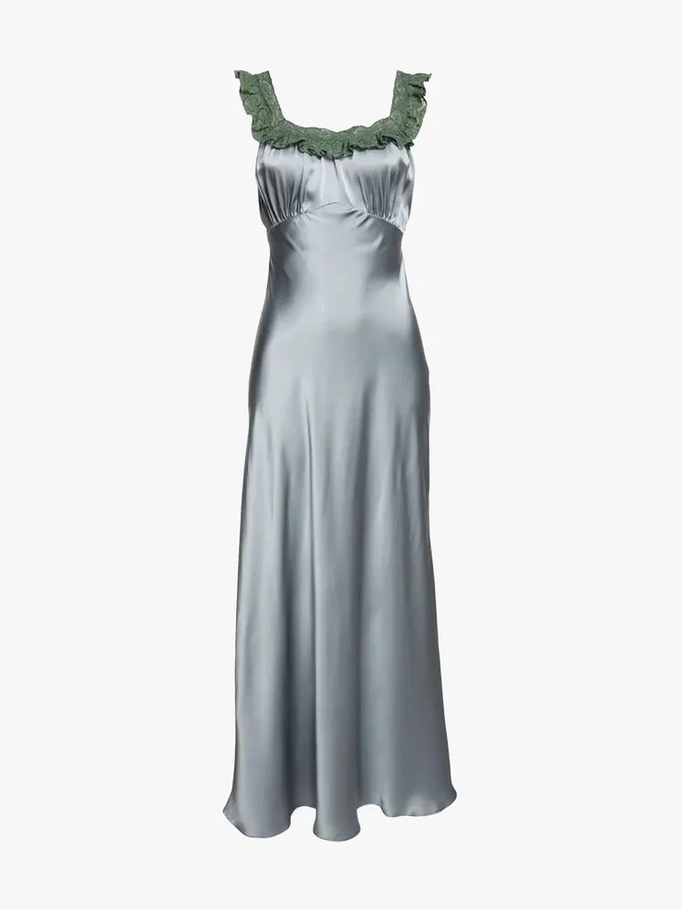 Image may contain: Clothing, Dress, Evening Dress, Formal Wear, Fashion, Gown, and Person