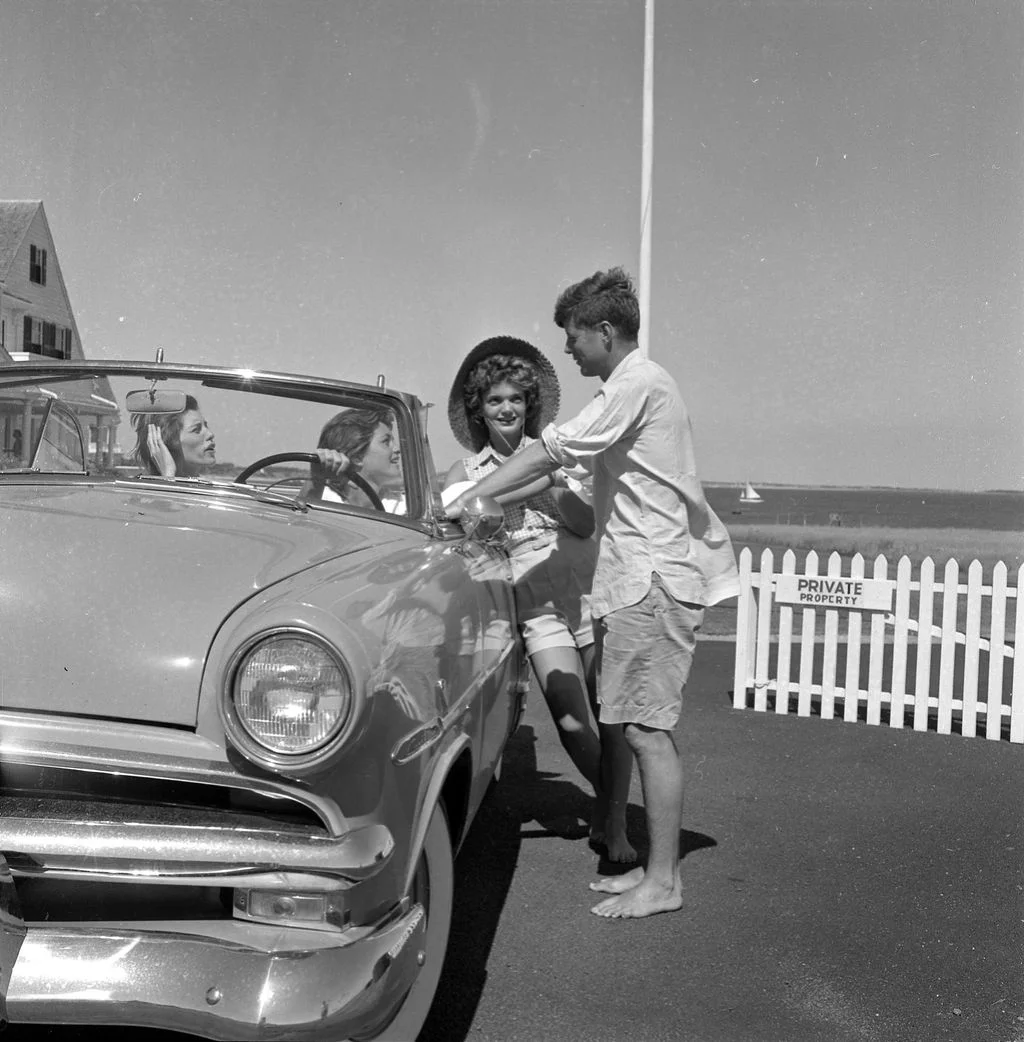 Image may contain Jacqueline Kennedy Onassis John F. Kennedy Clothing Shorts Face Head Person and Photography