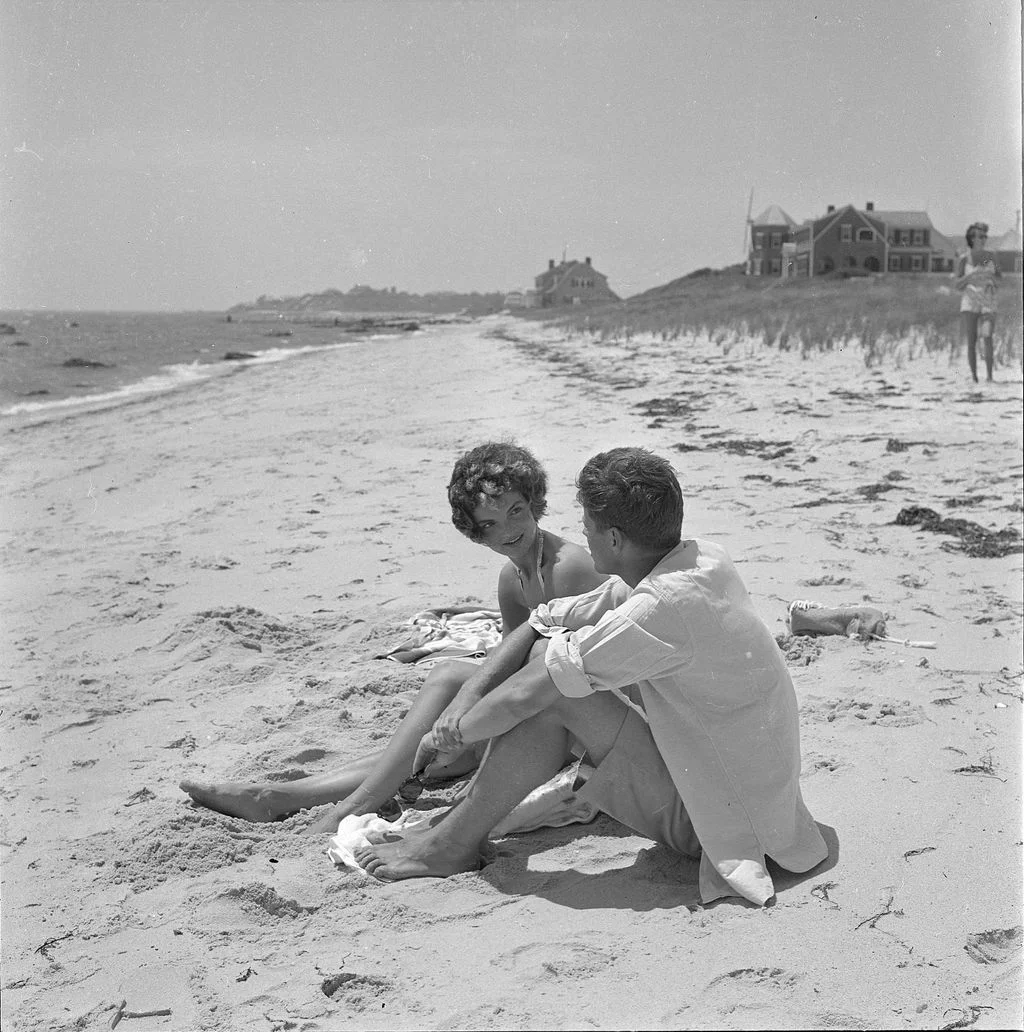 Image may contain Jacqueline Kennedy Onassis Beach Coast Nature Outdoors Sea Shoreline Water Photography and Face