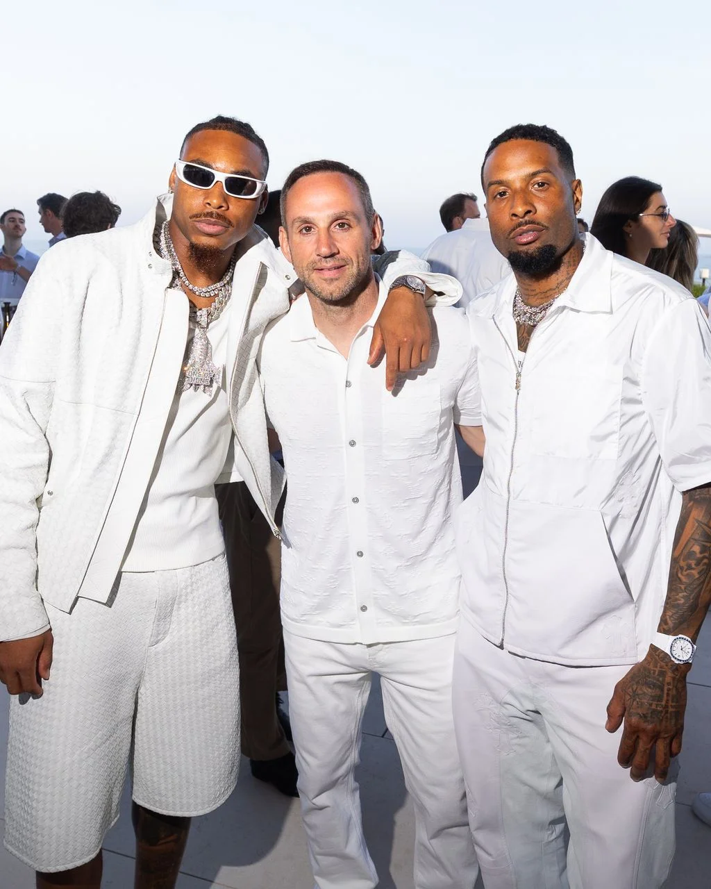 Image may contain Odell Beckham Jr. Accessories Sunglasses People Person Blazer Clothing Coat Jacket and Shirt