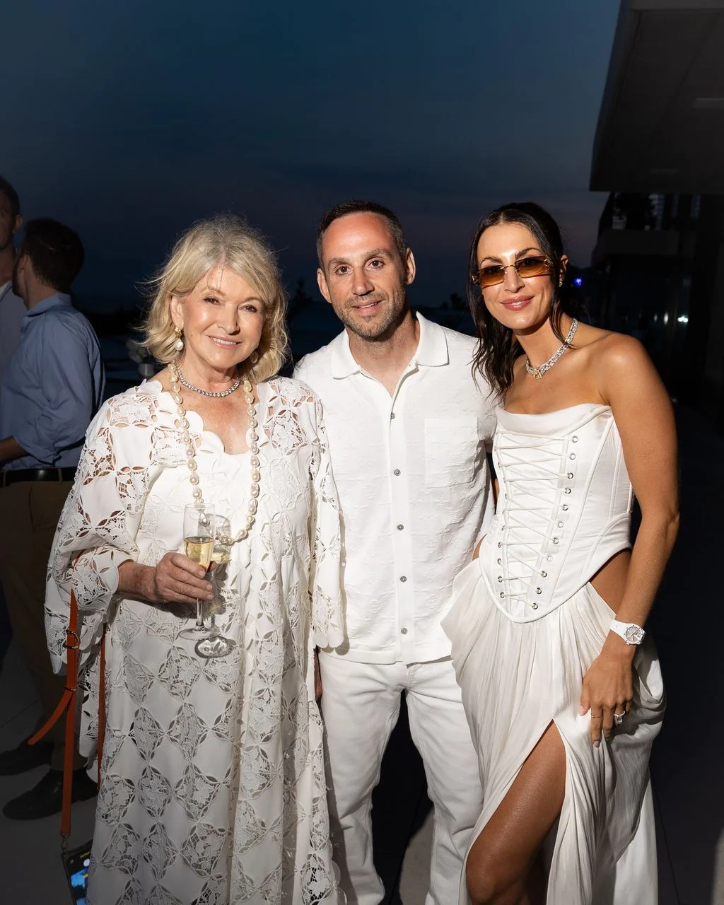 Image may contain Martha Stewart Adult Person Wedding Photobombing Clothing Dress Fashion Formal Wear and Gown