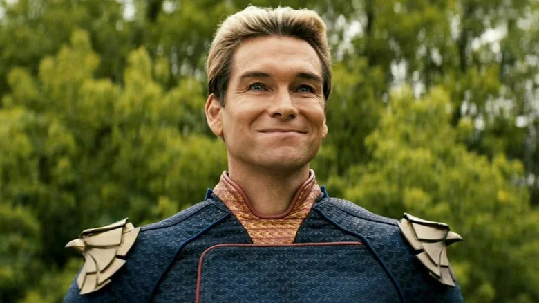 Homelander (Antony Starr) smiles widely in The Boys
