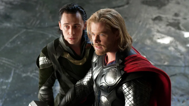 Loki and Thor stand together in Thor (2011)
