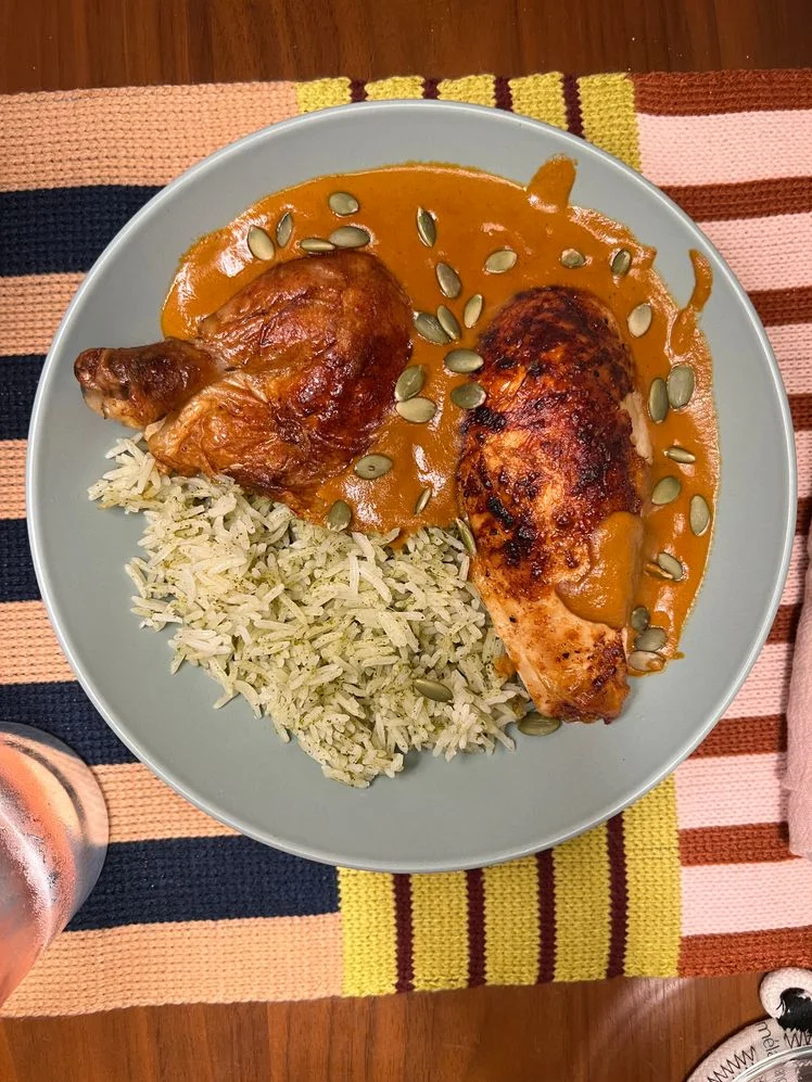 year and day shallow bowl chicken mole