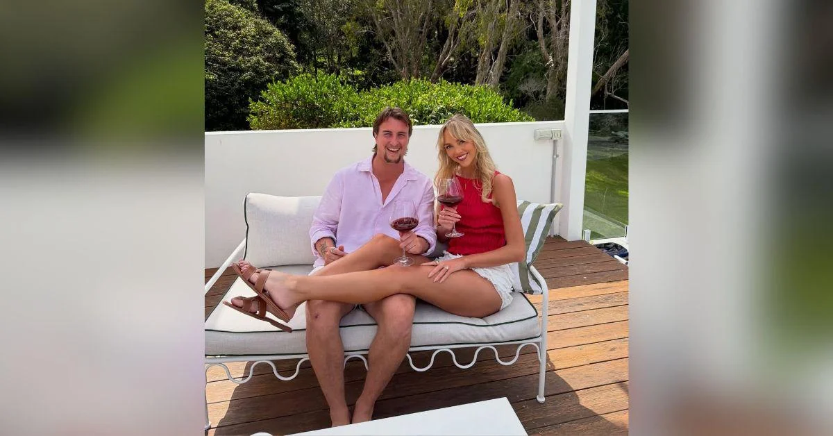 image of Henry Brayshaw said he continues to speak with Annie Knight through Skype and Zoom every other day as they prepare for their wedding.