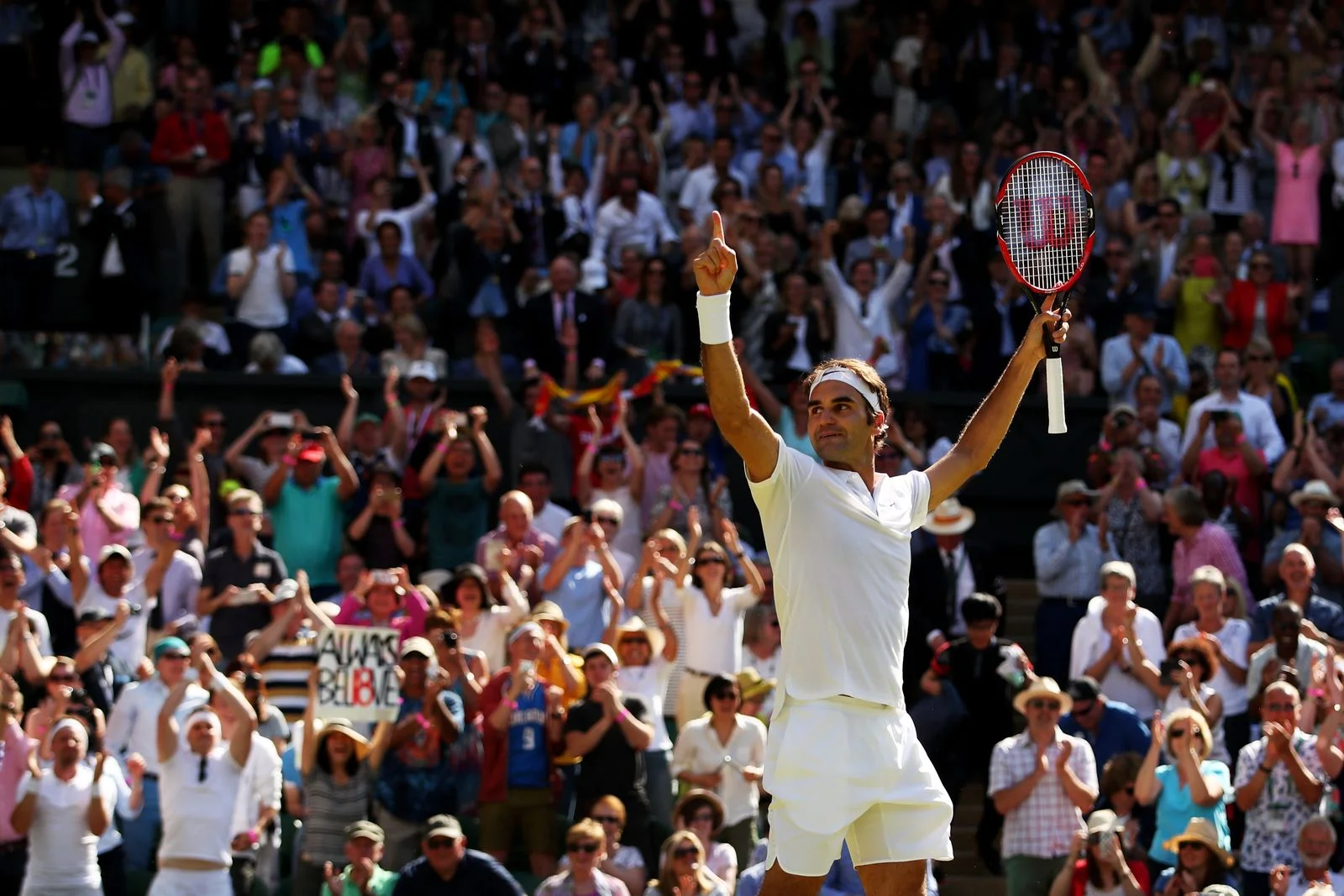 Image may contain Roger Federer Dan Halldorson Andreas Hestler Andreas Hestler La Parka Zhang Zhongqi and Bill Kenney