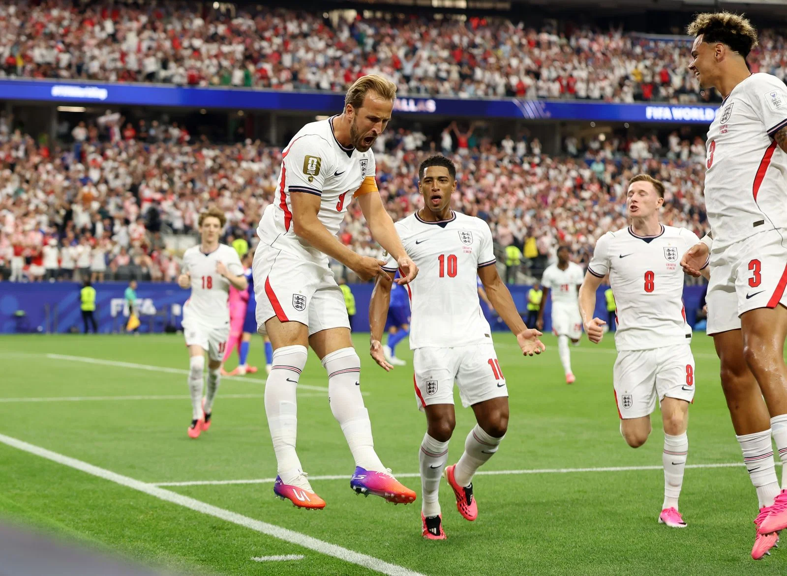 Image may contain Harry Kane Adult Person Teen Child Clothing Shorts Football Sport Footwear and Shoe