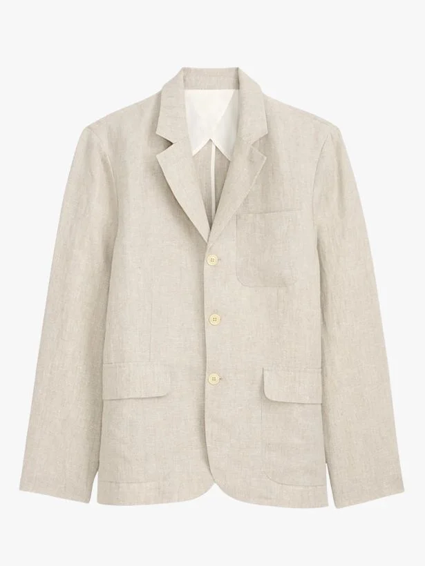 Image may contain Blazer Clothing Coat Home Decor Jacket Linen Formal Wear and Suit
