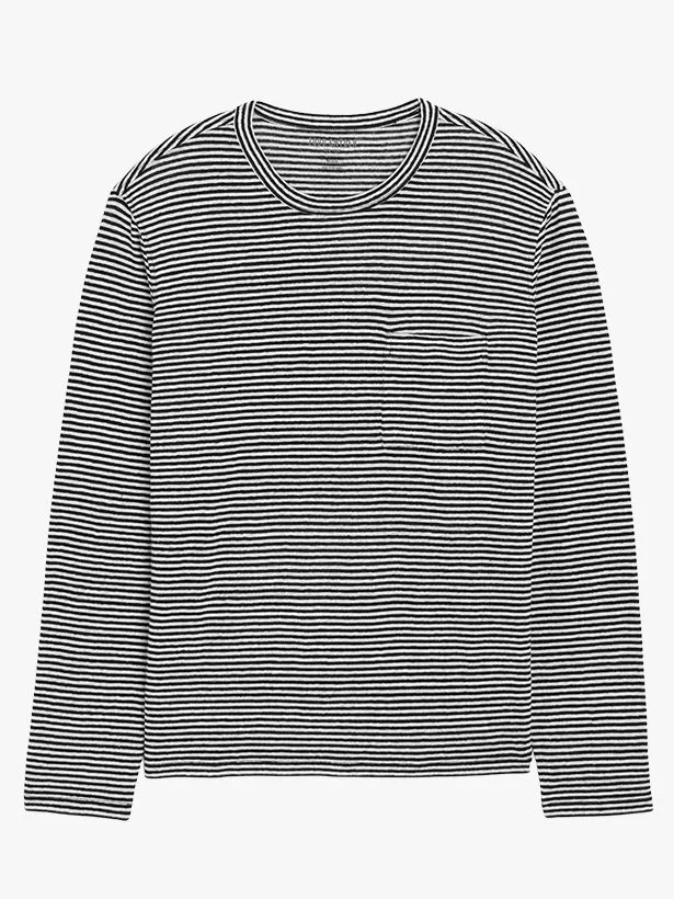 Image may contain Clothing Long Sleeve Sleeve Knitwear Sweater Coat and Sweatshirt