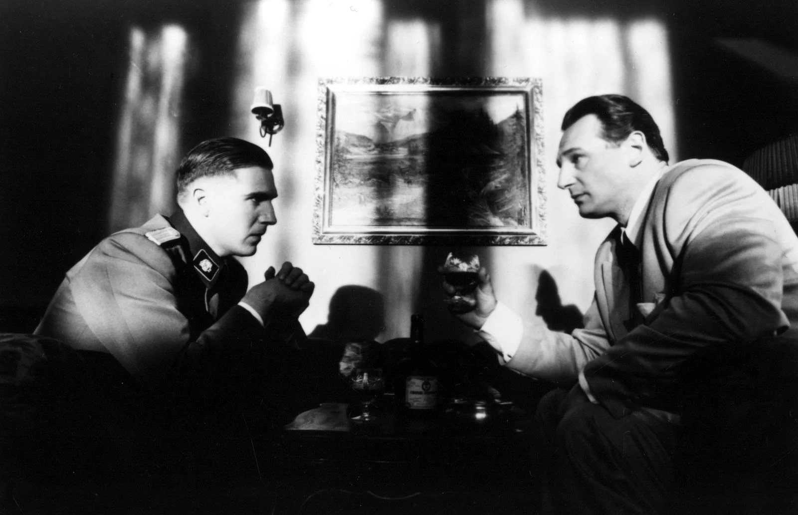 Liam Neeson and Ralph Fiennes in 'Schindler's List' one of the best Rotten Tomatoes movies