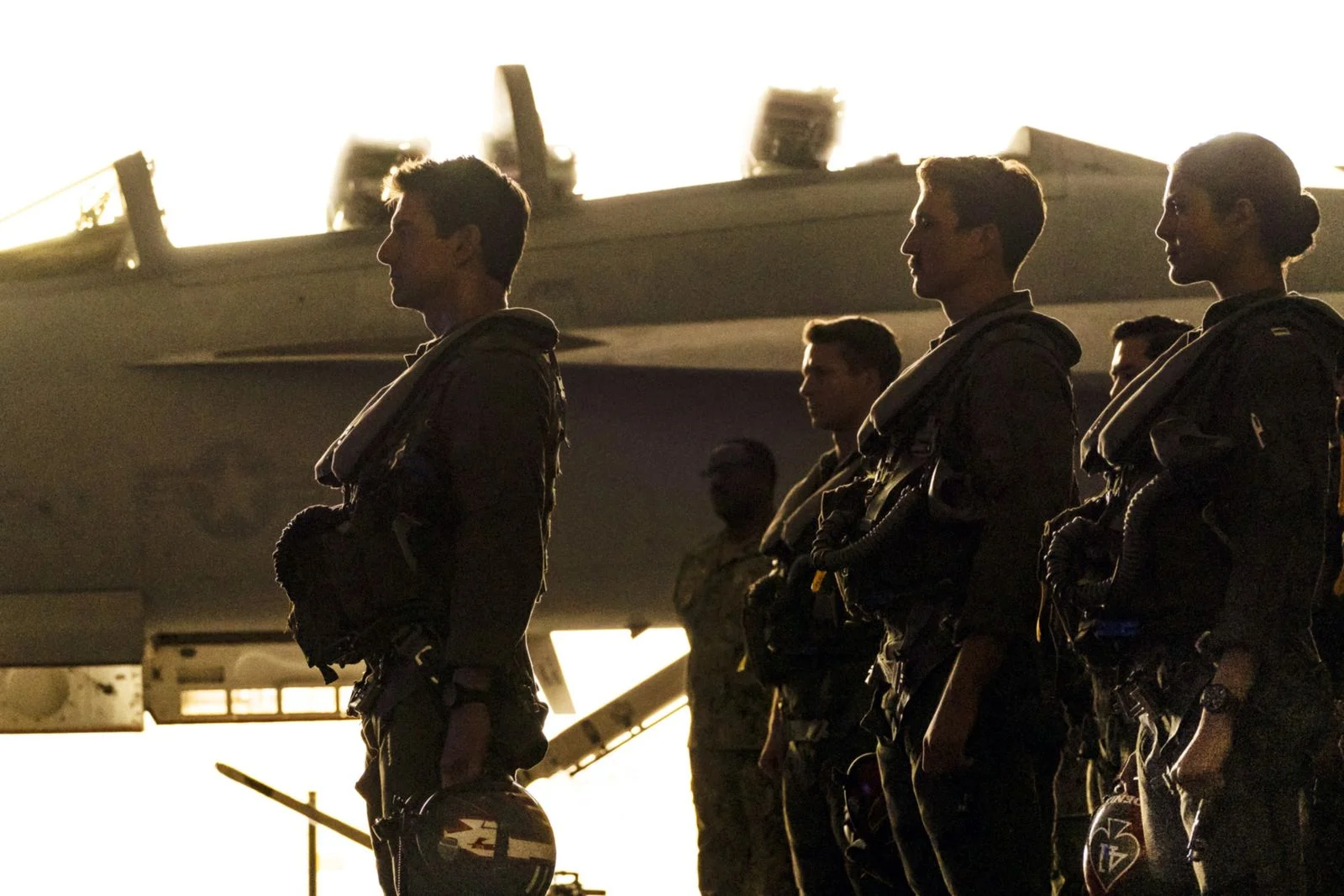 Tom Cruise Glen Powell Miles Teller and Monica Barbaro in 'Top Gun Maverick' one of the best Rotten Tomatoes movies
