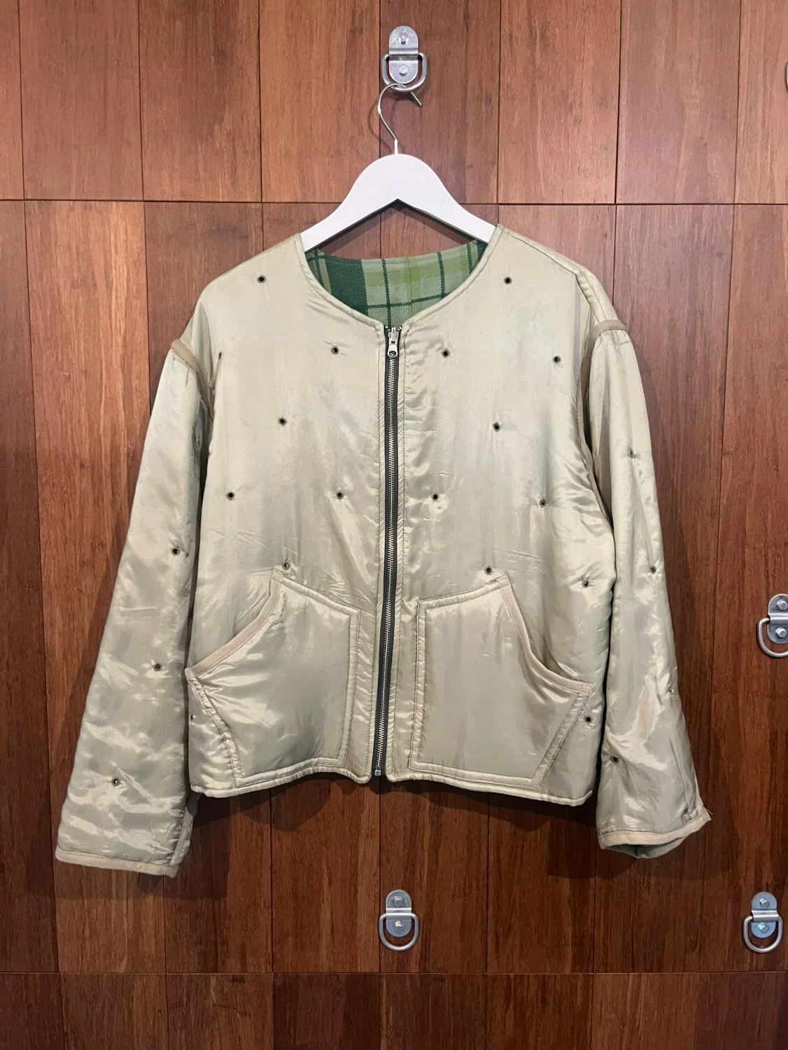 A light jacket with studs