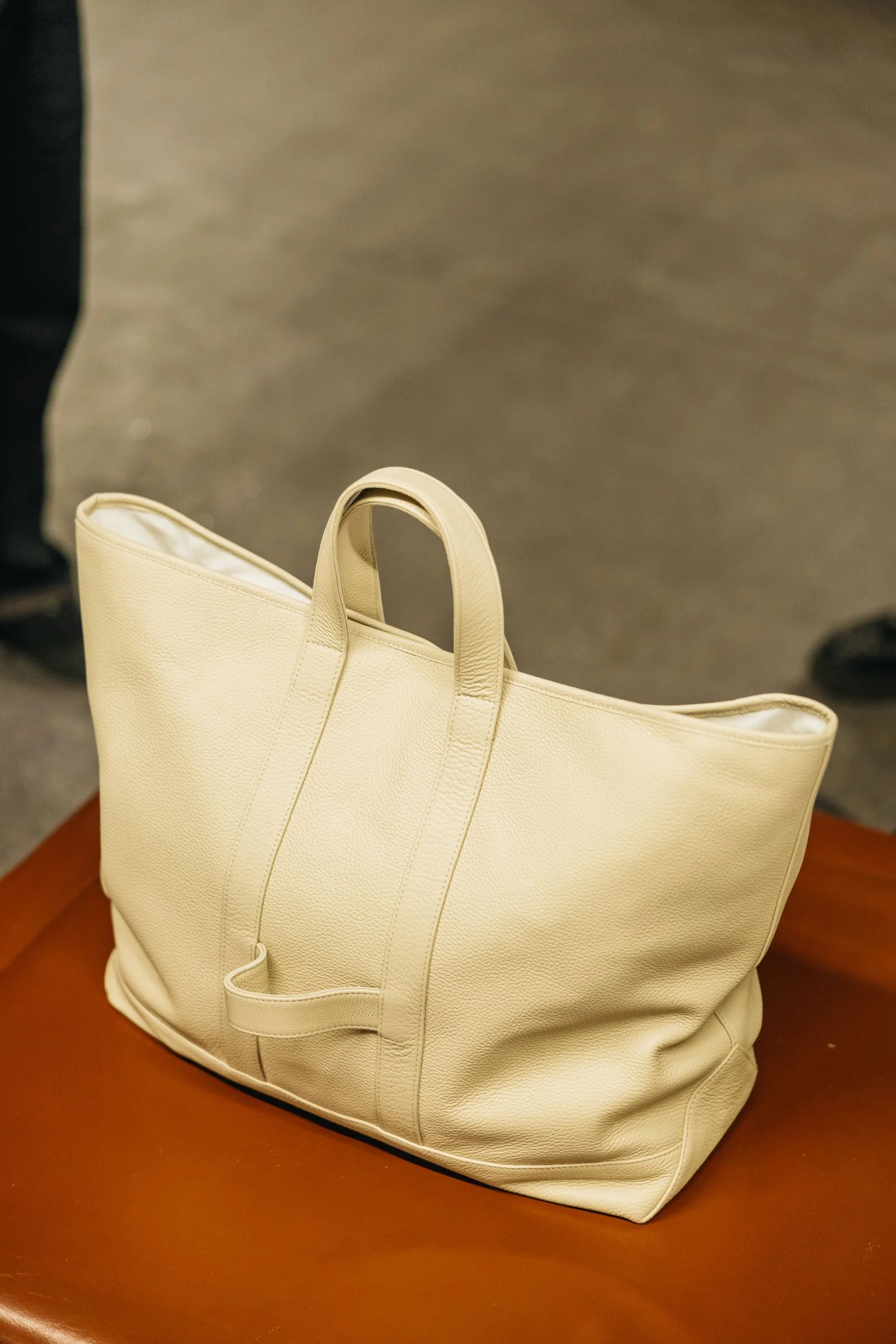 A white handbag