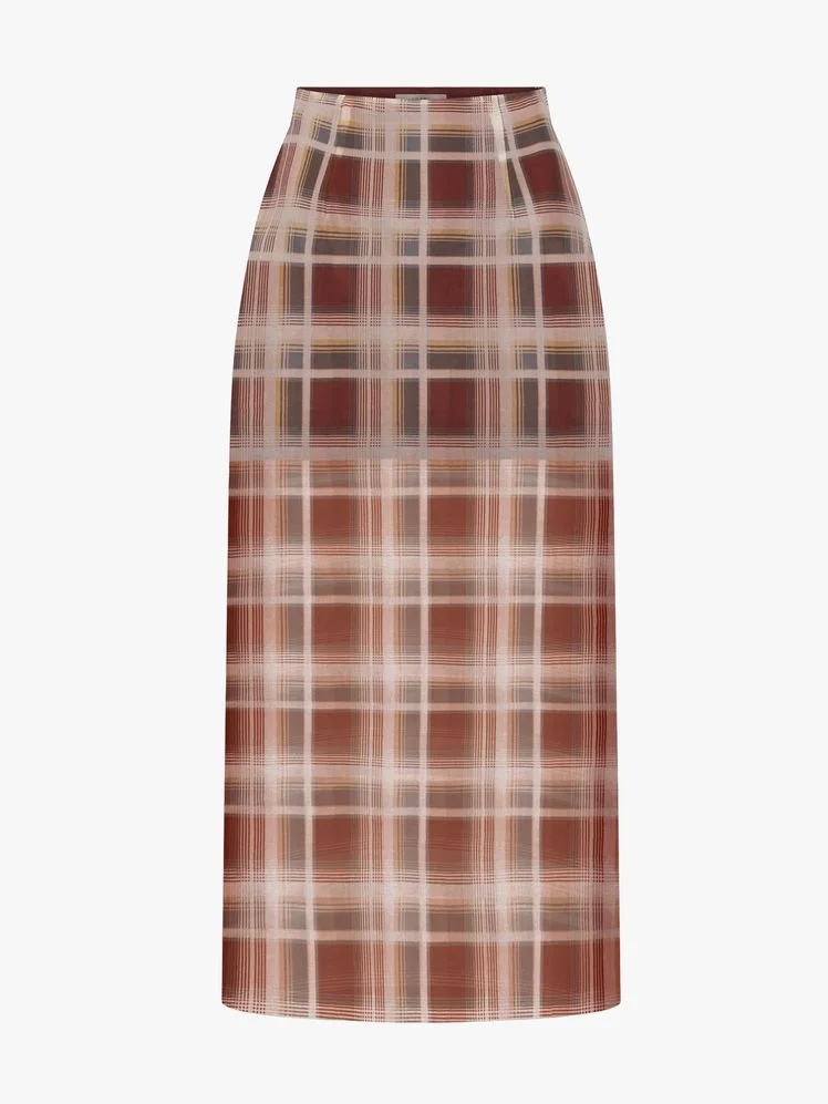 Image may contain: Clothing, Skirt, Miniskirt, Architecture, Building, Tower, and Tartan