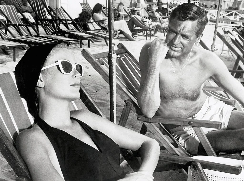 Image may contain Grace Kelly Cary Grant Accessories Sunglasses Face Head Person Photography Portrait and Adult