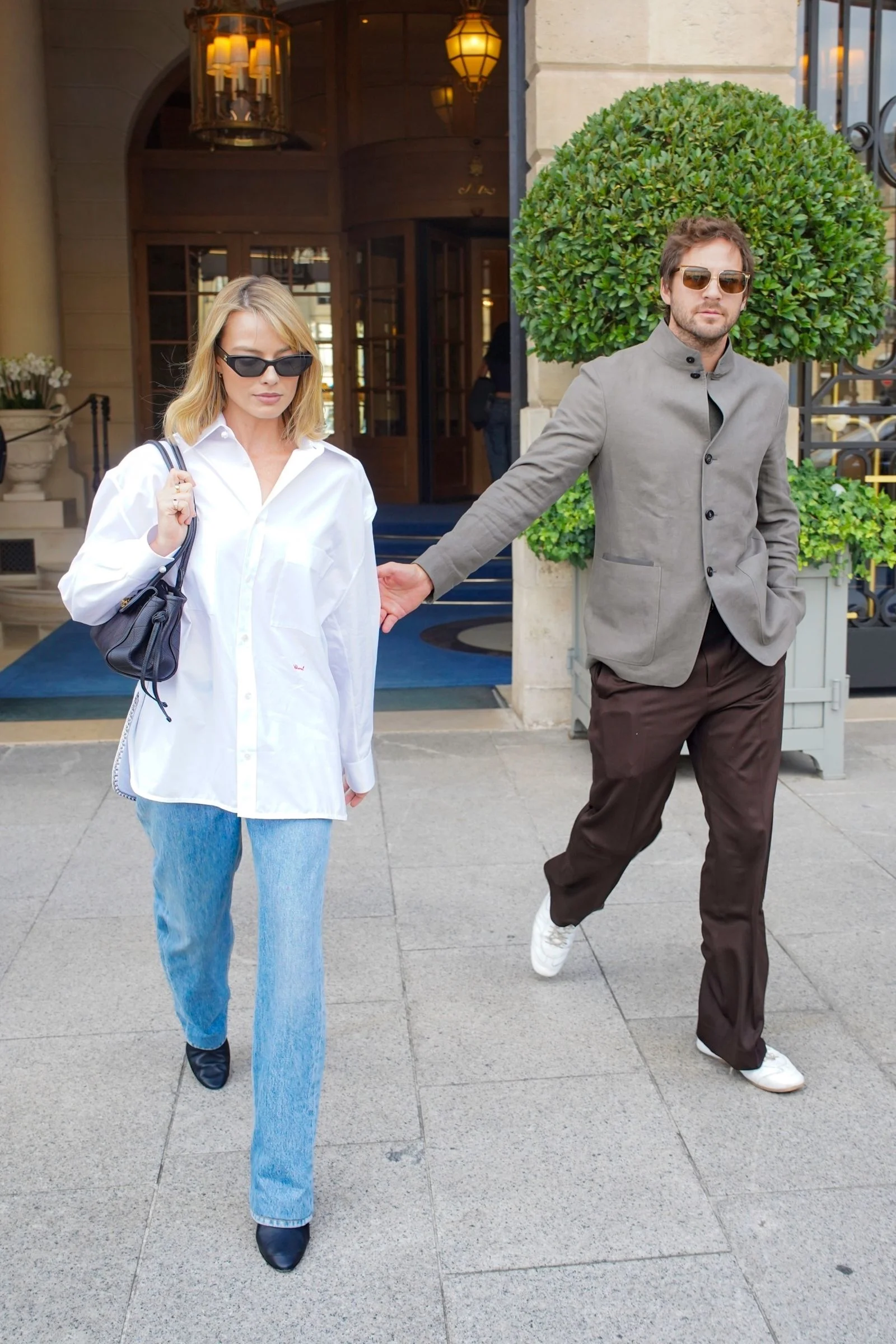 Margot Robbie and husband Tom Ackerley enjoy dinner at the Ritz Hotel in Paris
