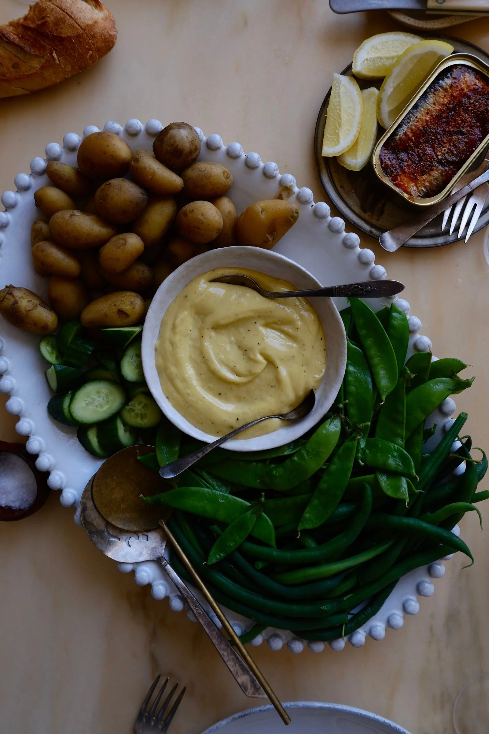 Image may contain Food Food Presentation Bread Brunch Meal Cutlery and Spoon