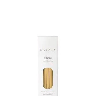 A box of Eataly brand bucatini pasta