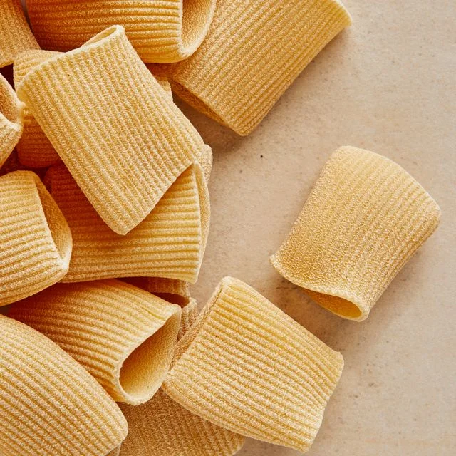 Close image of pasta on a neutral background