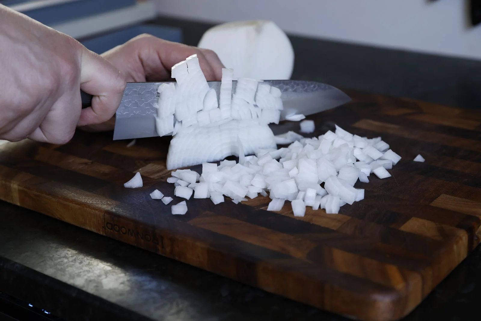 Image may contain Blade Knife Weapon Chopping Board Food Chopping Ingredients and Cooking