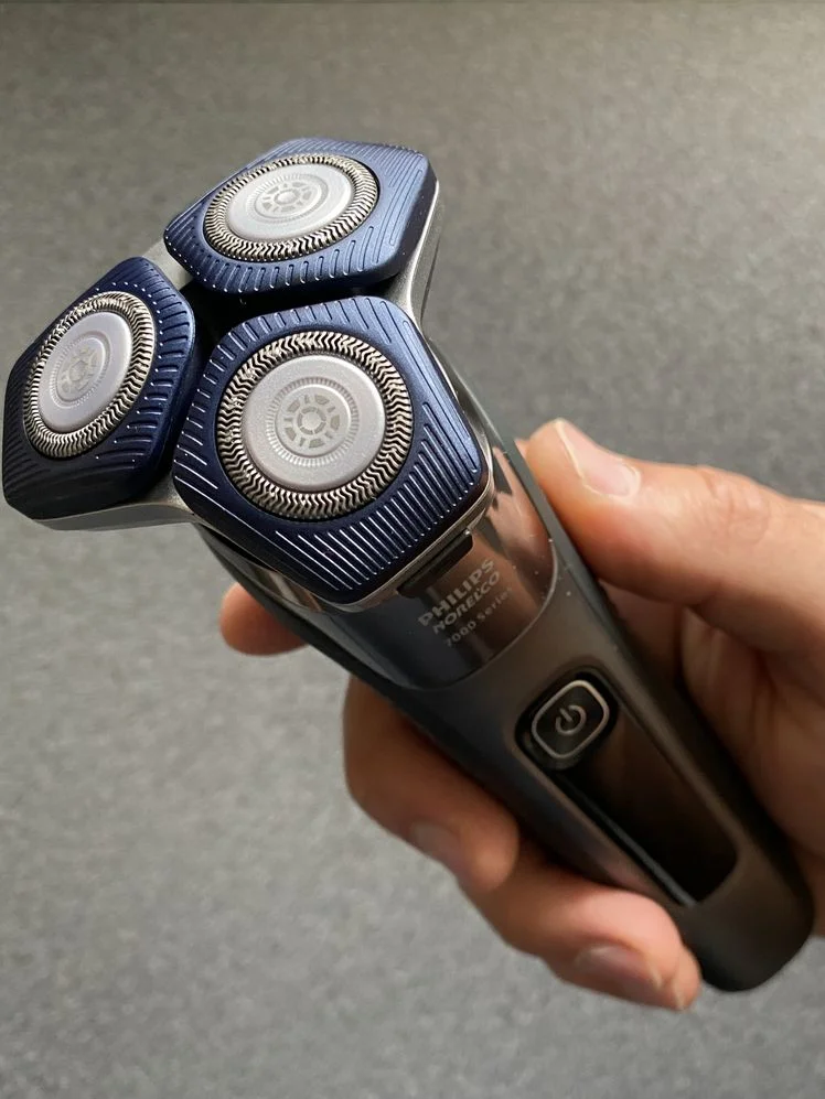 Close-up of the Philips Norelco S9000 Prestige Rotary Razor