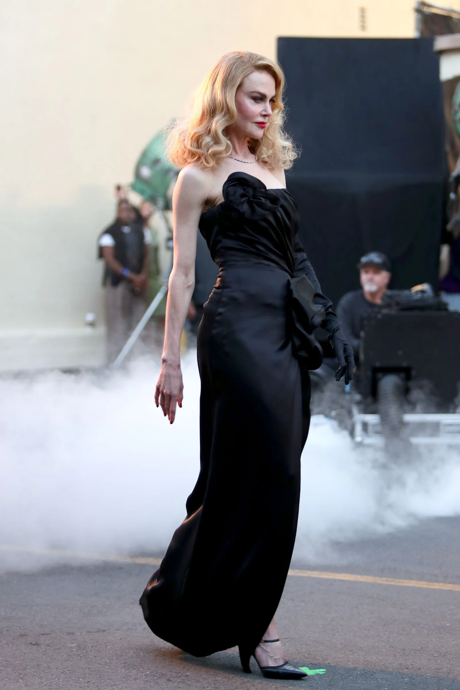 Image may contain Nicole Kidman Clothing Dress Formal Wear Adult Person Evening Dress Fashion Gown and Glove