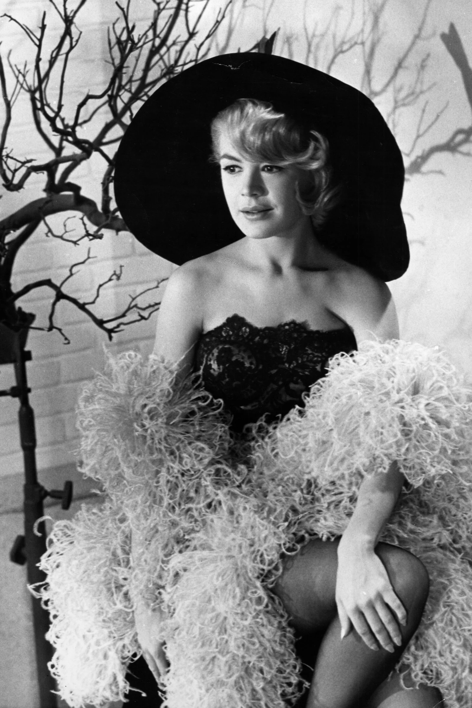 Image may contain Sandra Dee Person Face Head Photography Portrait Adult Wedding Clothing Dress Fashion and Hat