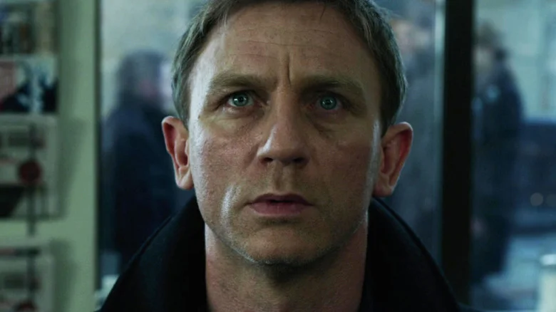 Daniel Craig's Mikael Blomkvist is seen in closeup in The Girl with the Dragon Tattoo