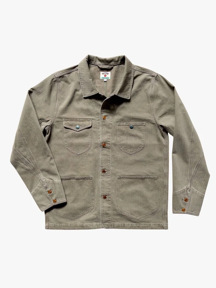 Image may contain Clothing Long Sleeve Sleeve Shirt Coat Jacket Khaki and Pants
