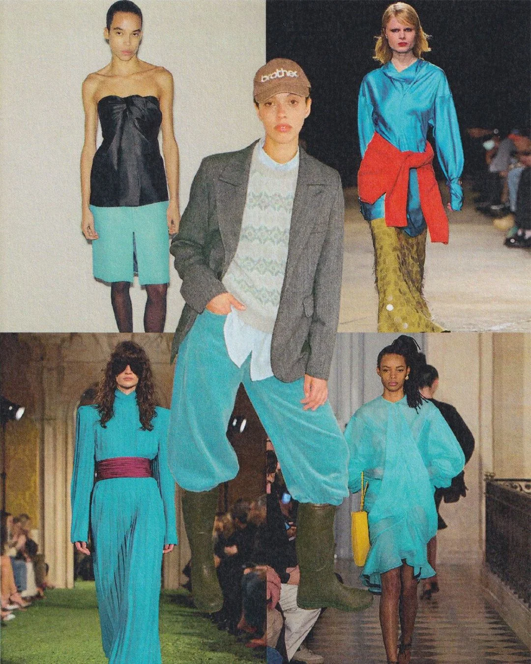 Image may contain Olha Freimut Joey Ramone Clothing Pants Dress Adult Person Blouse Formal Wear Coat and Skirt