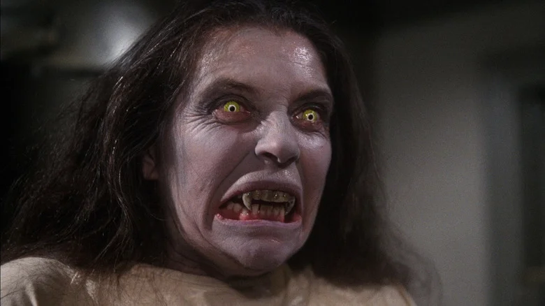 A vampire baring their fangs in Salem's Lot (1979)