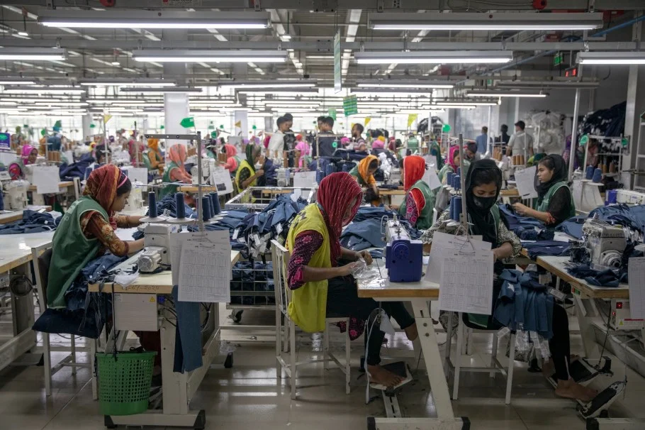 DHAKA, BANGLADESH - JULY 6: Readymade garments worker works in a green factory in Tongi, Bangladesh, on July 6, 2025. The United States has announced a 37 percent tariff on imports from Bangladesh as part of President Donald Trump's sweeping new "Reciprocal Tariffs" policy. (Photo by Salahuddin Ahmed/Drik/Getty Images)
