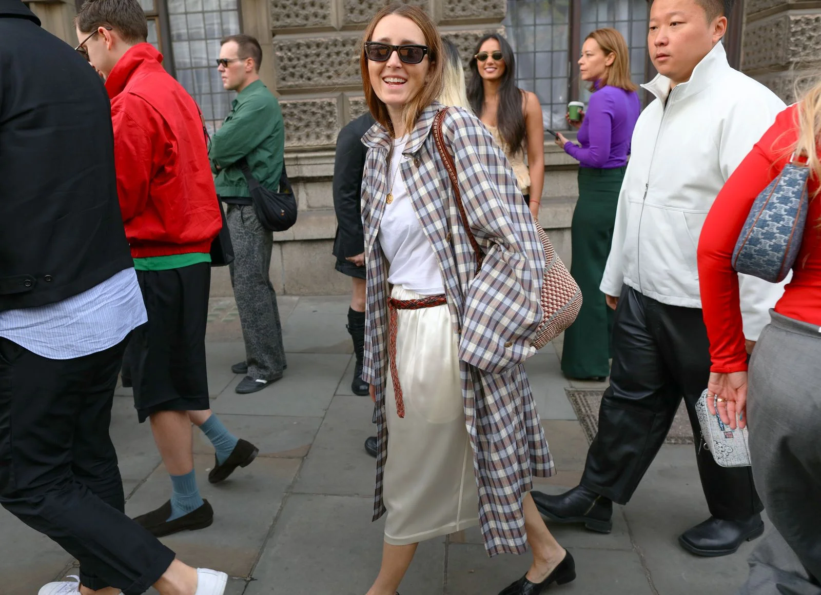 Image may contain Dudu Aharon Maria Wetterstrand Person Clothing Coat Footwear Shoe Adult Accessories and Bag