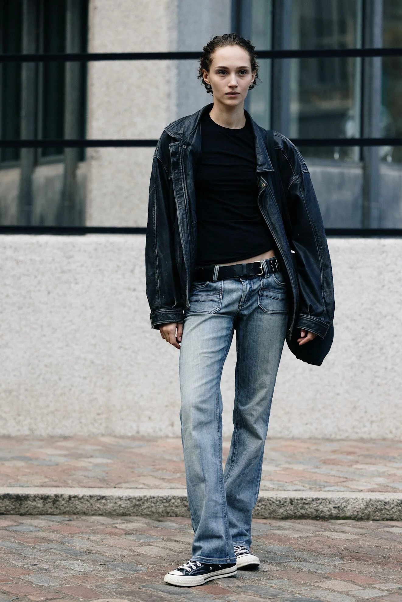Image may contain Malia Bouattia Clothing Pants Jeans Coat Jacket Adult and Person