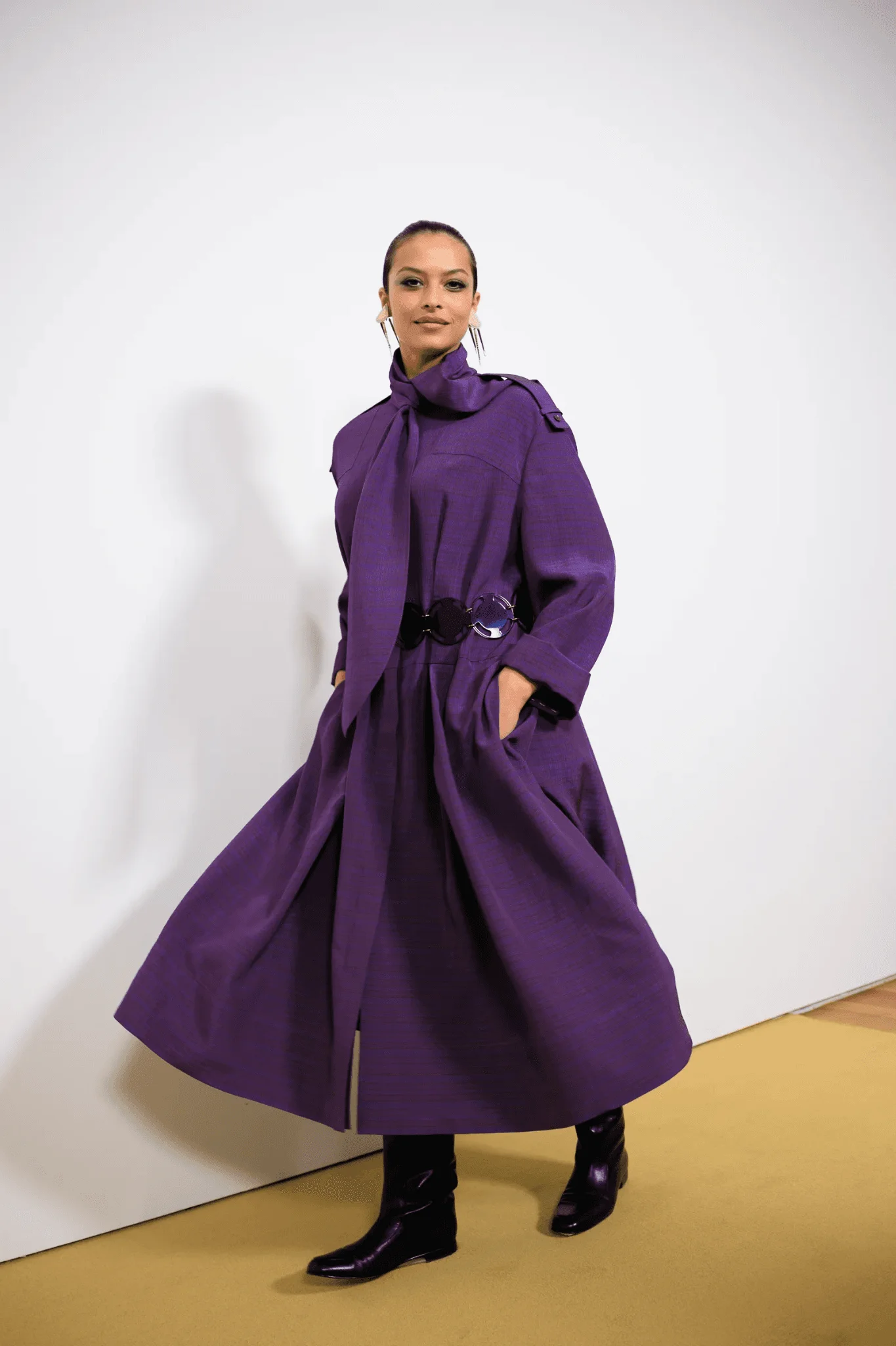 Image may contain Clothing Coat Fashion Overcoat Dress Long Sleeve and Sleeve