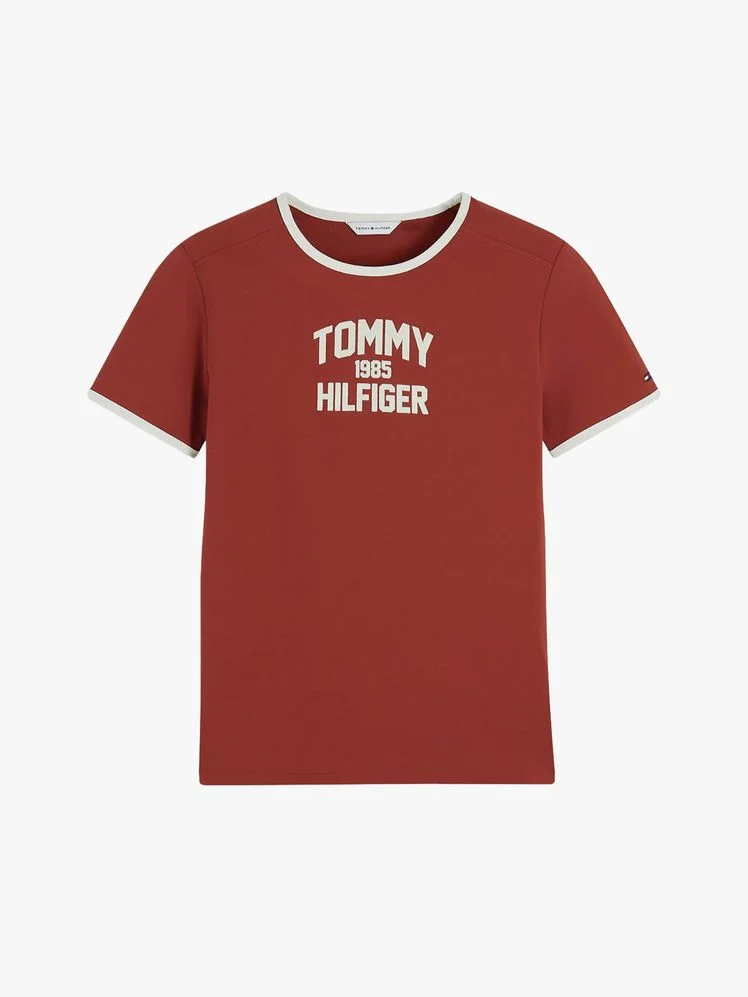 Image may contain: Clothing, T-Shirt, and Maroon