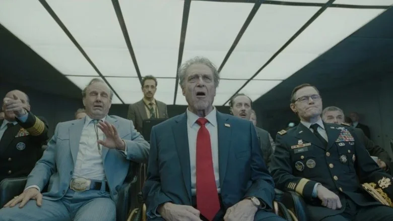 Digger, President Compson, and General Amos are appalled in Digger