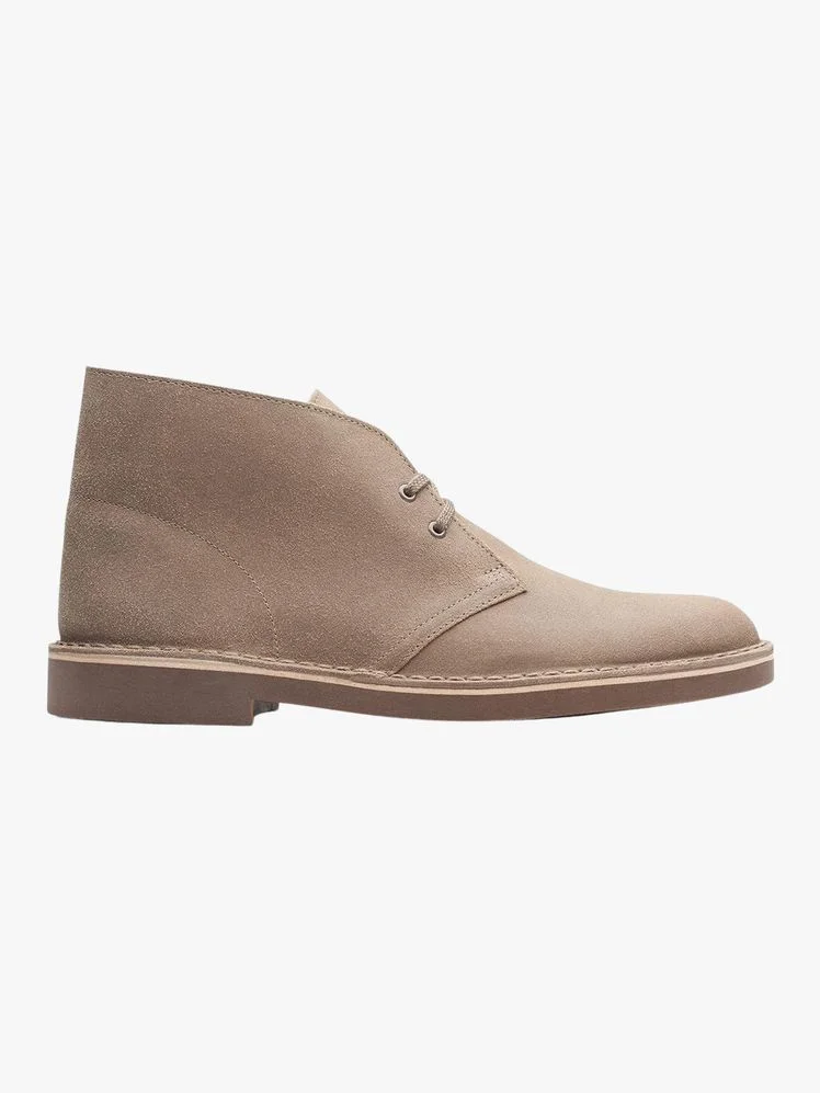 Clarks boot on a flat background.