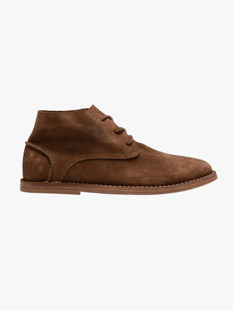 Image may contain Suede Clothing Footwear and Shoe