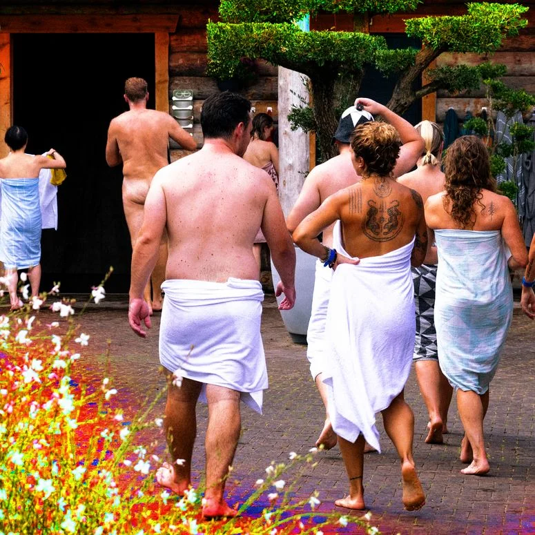 Image may contain: Aufguss World Masters, Back, Body Part, Person, Clothing, Shorts, Skin, Tattoo, and Adult