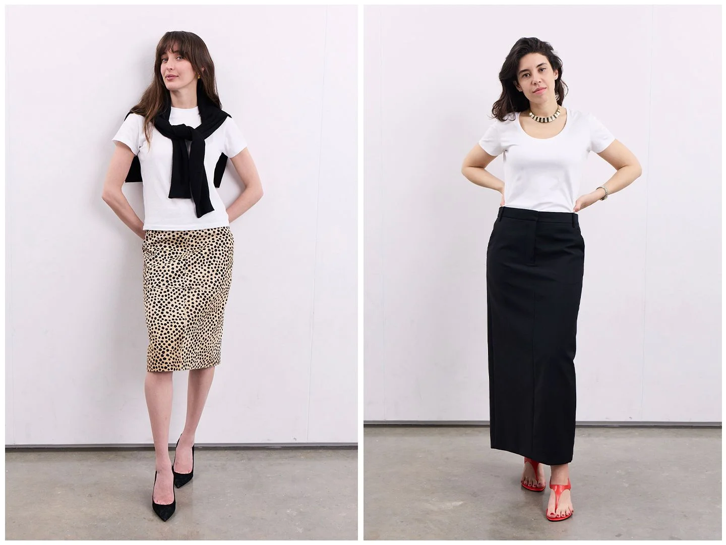 Image may contain Clothing Skirt Blouse Adult Person Teen Accessories Jewelry Necklace and Scarf