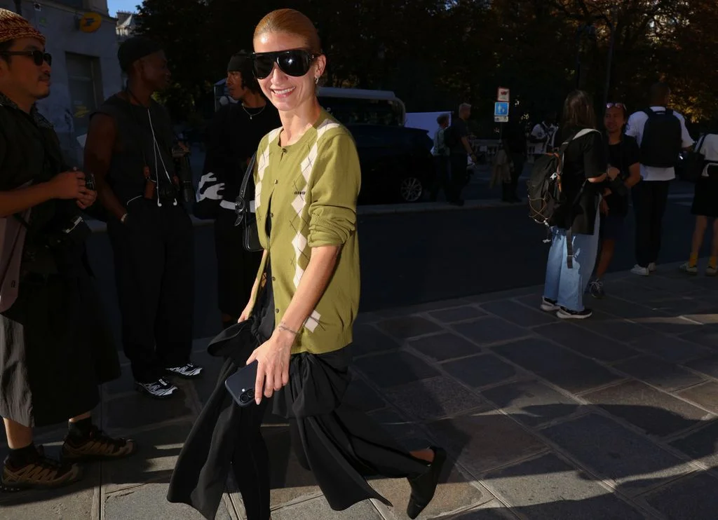 Image may contain Accessories Sunglasses Bag Handbag Adult Person Clothing Footwear Shoe Sleeve and Jewelry