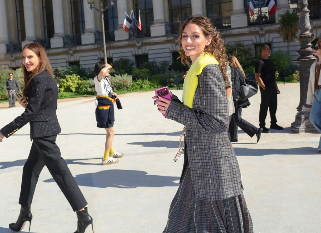 Image may contain Olivia Palermo Face Head Person Photography Portrait Clothing Footwear Shoe and People