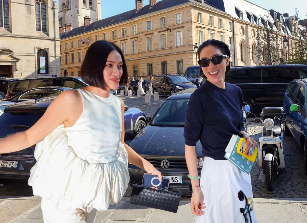 Image may contain Eva Chen Accessories Bag Handbag Sunglasses City Adult Person Road Street Urban and Car